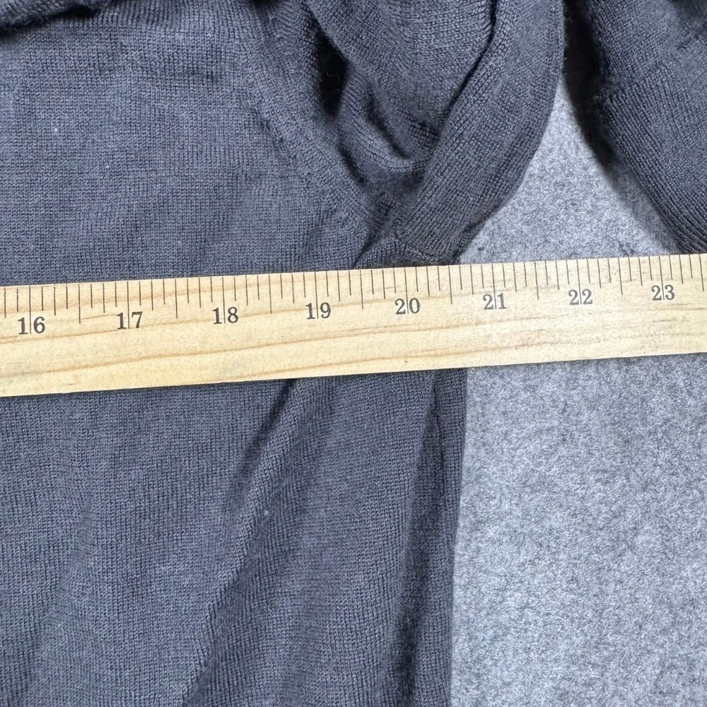 Banana Republic Mens XL Merino‎ Wool Crewneck Sweater Charcoal Gray Fine Knit